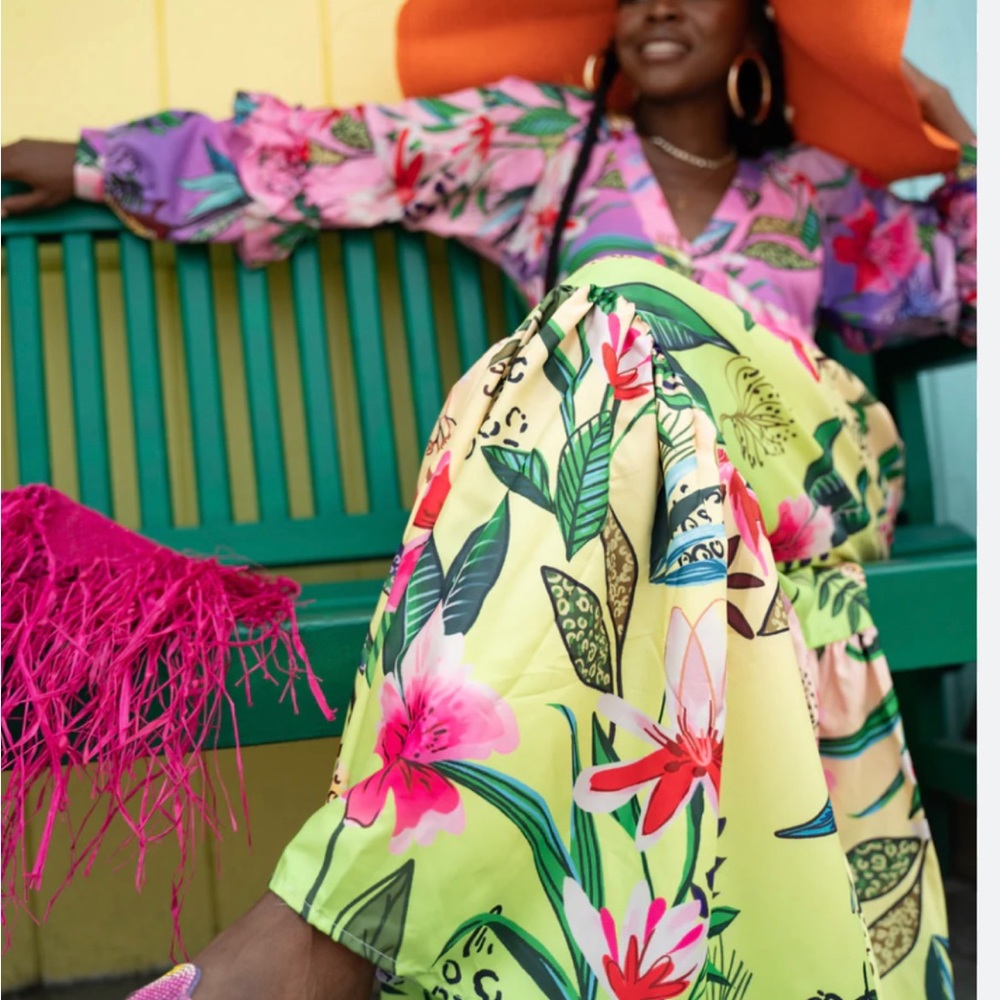 Shop Caribbean Cowgirl Skai Lotus Maxi Dress - Picture 2 of 2